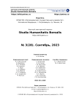 3 (28), 2023 - Studia Humanitatis Borealis
