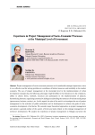 Experience in project management of socio-economic processes at the municipal level of government