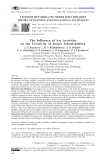 The influence of art activities on the creativity of junior schoolchildren