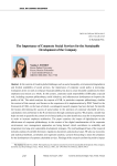 The importance of corporate social services for the sustainable development of the company
