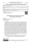 Legal Regulation of Environmental Assessment in the Republic of Mozambique