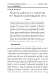 Model of a photon as a soliton-like two-frequency electromagnetic wave