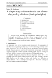 A simple way to determine the sex of oneday poultry chickens (basic principles)