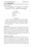 Increasing quality of separation of shelled peanuts by X-rays and IR technologies