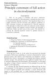 Principle extremum of full action in electrodynamic