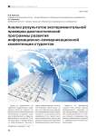 Анализ результатов экспериментальной проверки диагностической программы развития информационно-коммуникационной компетенции студентов