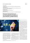Влияние третьей миссии на конкурентоспособность российских университетов