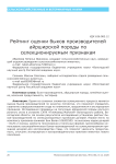 Рейтинг оценки быков производителей айрширской породы по селекционируемым признакам