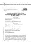 Efficiency of parallel computations of gravitational forces by treecode method in n-body models