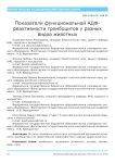 Показатели функциональной АДФ-реактивности тромбоцитов у разных видов животных