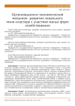 Организационно-экономический механизм развития локального мини-кластера с участием малых форм хозяйствования