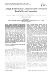 A High-Performance Communication Service for Parallel Servo Computing