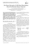 The Route Research of LED Road Illumination Based On Wireless Sensor Network