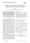 Conditions on Structural Controllability of Nonlinear Systems: Polynomial Method