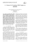 A Scheme for Evaluating XML Engine on RDBMS
