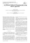 An Efficient Method of Steganography using Matrix Approach