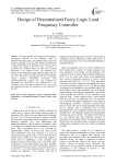 Design of Decentralized Fuzzy Logic Load Frequency Controller