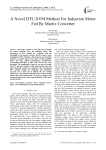 A Novel DTC-SVM Method For Induction Motor Fed By Matrix Converter