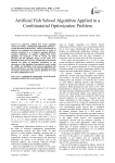 Artificial Fish School Algorithm Applied in a Combinatorial Optimization Problem