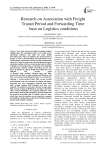 Research on Association with Freight Transit Period and Forwarding Time base on Logistics conditions
