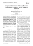 Design and Simulation of Storage Location Optimization Module in AS/RS Based on FLEXSIM