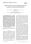 Speed up linear scan in high-dimensions by sorting one-dimensional projections