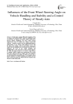 Influences of the Front Wheel Steering Angle on Vehicle Handling and Stability and a Control Theory of Steady-state