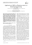 Application of QFD on Planning courses of Industrial Engineering
