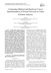 Computing Method and Hardware Circuit Implementation of Neural Network on Finite Element Analysis