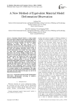 A New Method of Equivalent Material Model Deformation Observation