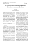 A General Framework for Multi-Objective Optimization Immune Algorithms