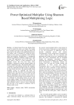 Power Optimized Multiplier Using Shannon Based Multiplexing Logic
