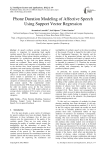 Phone Duration Modeling of Affective Speech Using Support Vector Regression