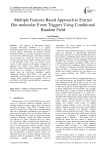 Multiple Features Based Approach to Extract Bio-molecular Event Triggers Using Conditional Random Field