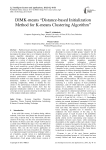 DIMK-means “Distance-based Initialization Method for K-means Clustering Algorithm”