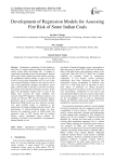 Development of Regression Models for Assessing Fire Risk of Some Indian Coals