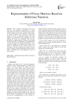 Representation of Fuzzy Matrices Based on Reference Function
