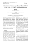 Simulation of Fuzzy Logic Based Shunt Hybrid Active Filter for Power Quality Improvement
