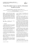 Using Description Logics to specify a Document Synthesis System