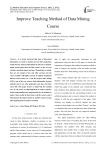 Improve Teaching Method of Data Mining Course