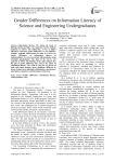 Gender Differences on Information Literacy of Science and Engineering Undergraduates