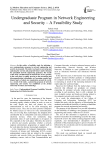 Undergraduate Program in Network Engineering and Security – A Feasibility Study