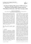 GA Based Optimal Placement of DGs for Loss Reduction and Reliability Improvement in Distribution Networks with Time Varying Loads