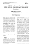 Impact of TCSC on Distance Protection Setting based Modified Particle Swarm Optimization Techniques