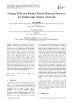 Energy Efficient Fitness Based Routing Protocol for Underwater Sensor Network