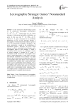 Lexicographic Strategic Games' Nonstandard Analysis