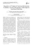 Integration of Temporal Contextual Information for Robust Acoustic Recognition of Bird Species from Real-Field Data