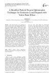 A Modified Particle Swarm Optimization Technique for Economic Load Dispatch with Valve-Point Effect