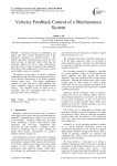Velocity Feedback Control of a Mechatronics System