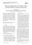 Structural Identification of Nonlinear Static System on Basis of Analysis Sector Sets